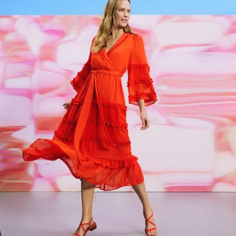 Alexis X Target Angel Sleeve Tiered Dress